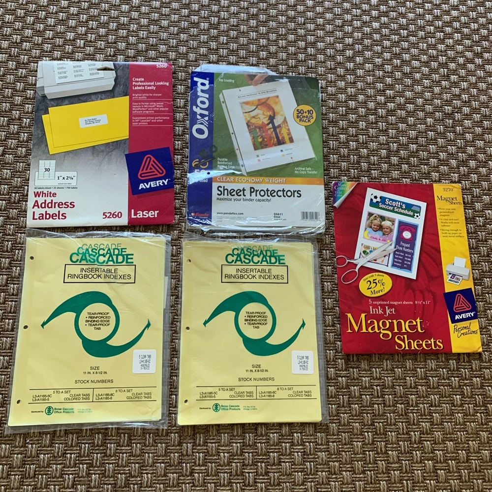 Still NEW Lots of 5 Variety Different Office Supplies